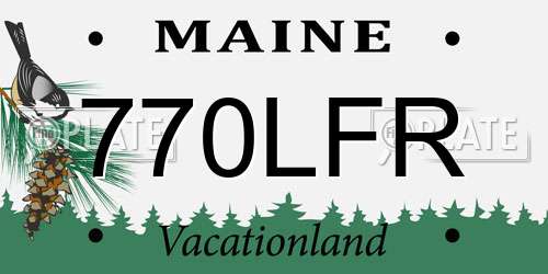 770LFR Maine License Plate