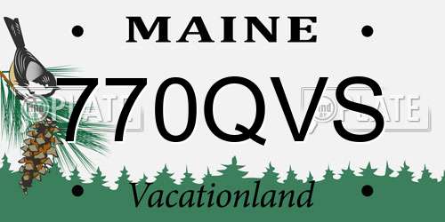 770QVS Maine License Plate