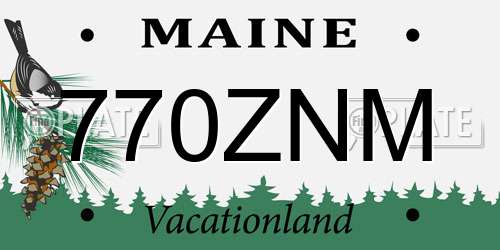 770ZNM Maine License Plate