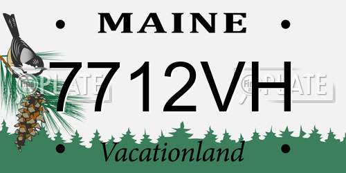 7712VH Maine License Plate