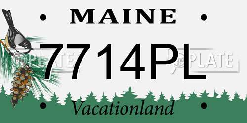 7714PL Maine License Plate