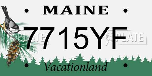 7715YF Maine License Plate
