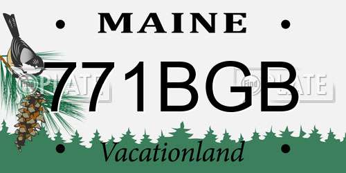 771BGB Maine License Plate