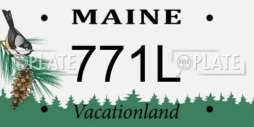 771L Maine License Plate