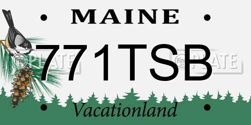 771TSB Maine License Plate