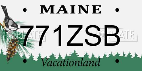 771ZSB Maine License Plate