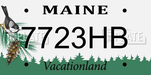 7723HB Maine License Plate