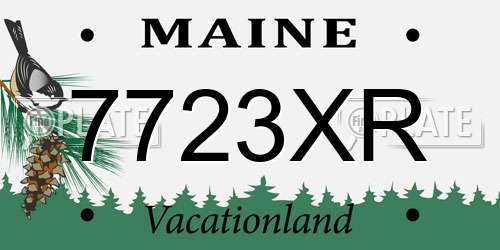 7723XR Maine License Plate