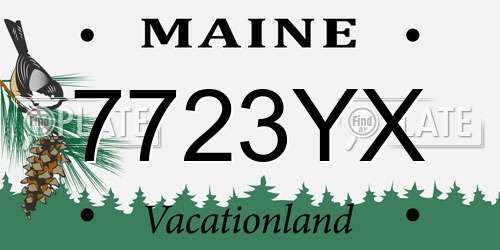 7723YX Maine License Plate