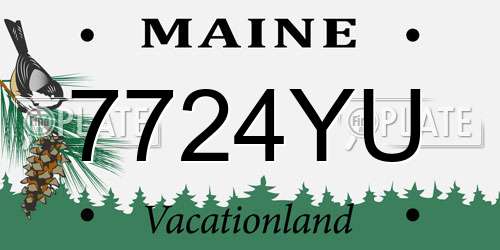 7724YU Maine License Plate