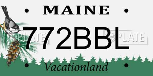 772BBL Maine License Plate