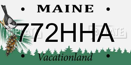 772HHA Maine License Plate