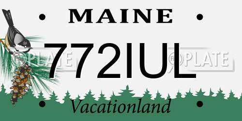 772IUL Maine License Plate