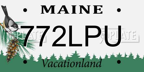772LPU Maine License Plate