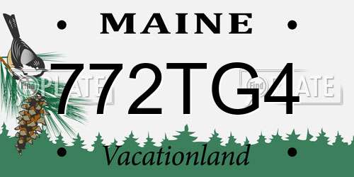772TG4 Maine License Plate
