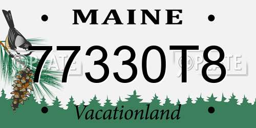 77330T8 Maine License Plate