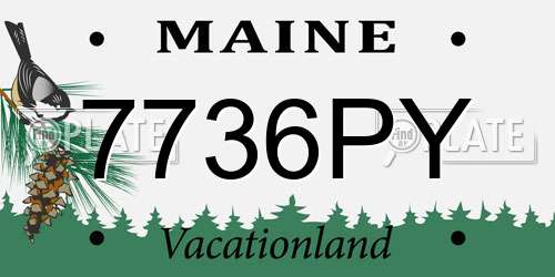 7736PY Maine License Plate