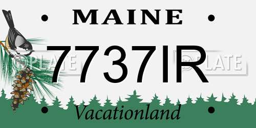 7737IR Maine License Plate