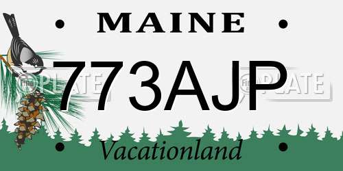 773AJP Maine License Plate