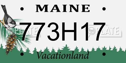 773H17 Maine License Plate