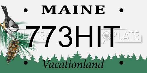 773HIT Maine License Plate