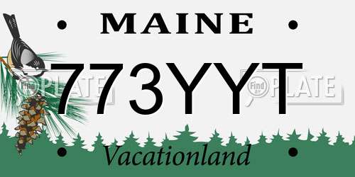773YYT Maine License Plate