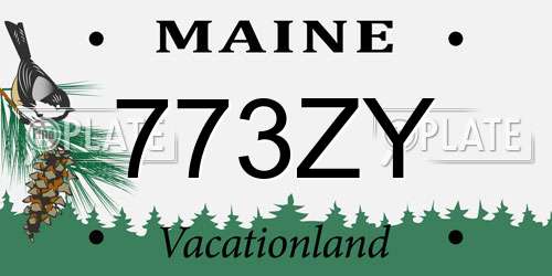 773ZY Maine License Plate
