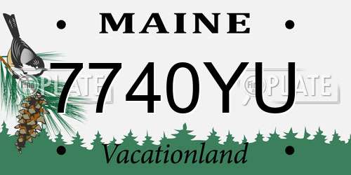 7740YU Maine License Plate
