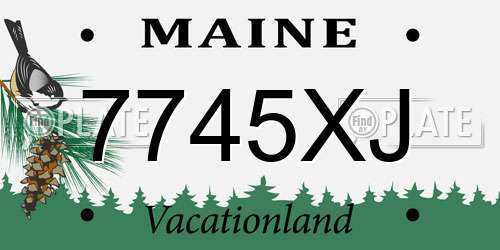 7745XJ Maine License Plate