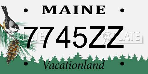 7745ZZ Maine License Plate