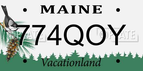 774QOY Maine License Plate