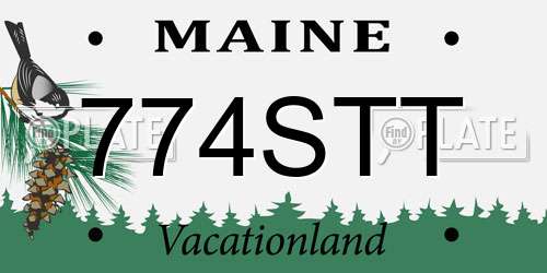 774STT Maine License Plate