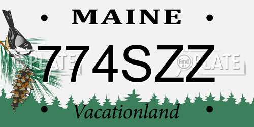 774SZZ Maine License Plate