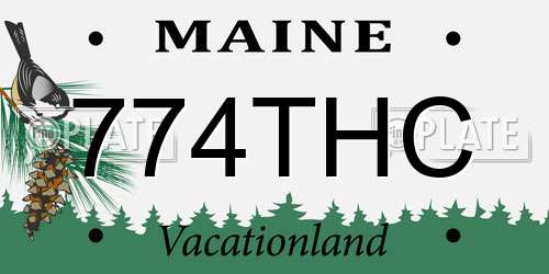 774THC Maine License Plate