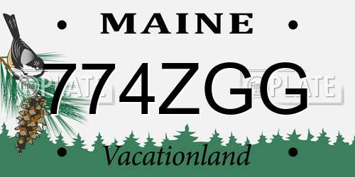 774ZGG Maine License Plate