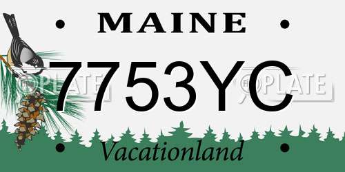 7753YC Maine License Plate