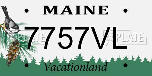 7757VL Maine License Plate