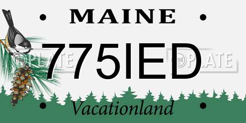 775IED Maine License Plate