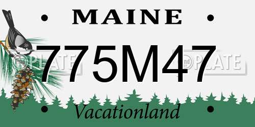 775M47 Maine License Plate