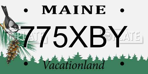 775XBY Maine License Plate
