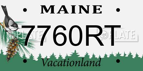 7760RT Maine License Plate