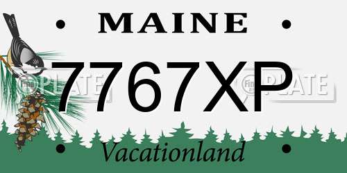 7767XP Maine License Plate