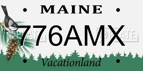 776AMX Maine License Plate