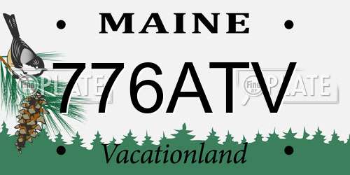 776ATV Maine License Plate