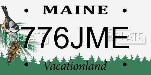 776JME Maine License Plate