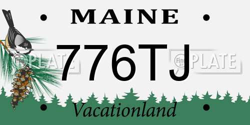 776TJ Maine License Plate