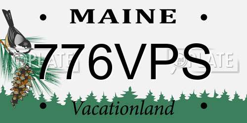 776VPS Maine License Plate