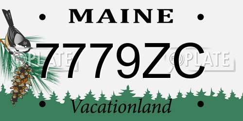 7779ZC Maine License Plate
