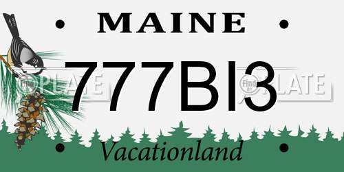 777BI3 Maine License Plate