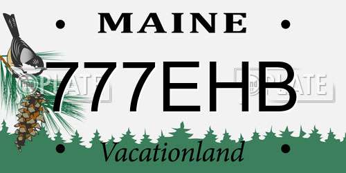 777EHB Maine License Plate